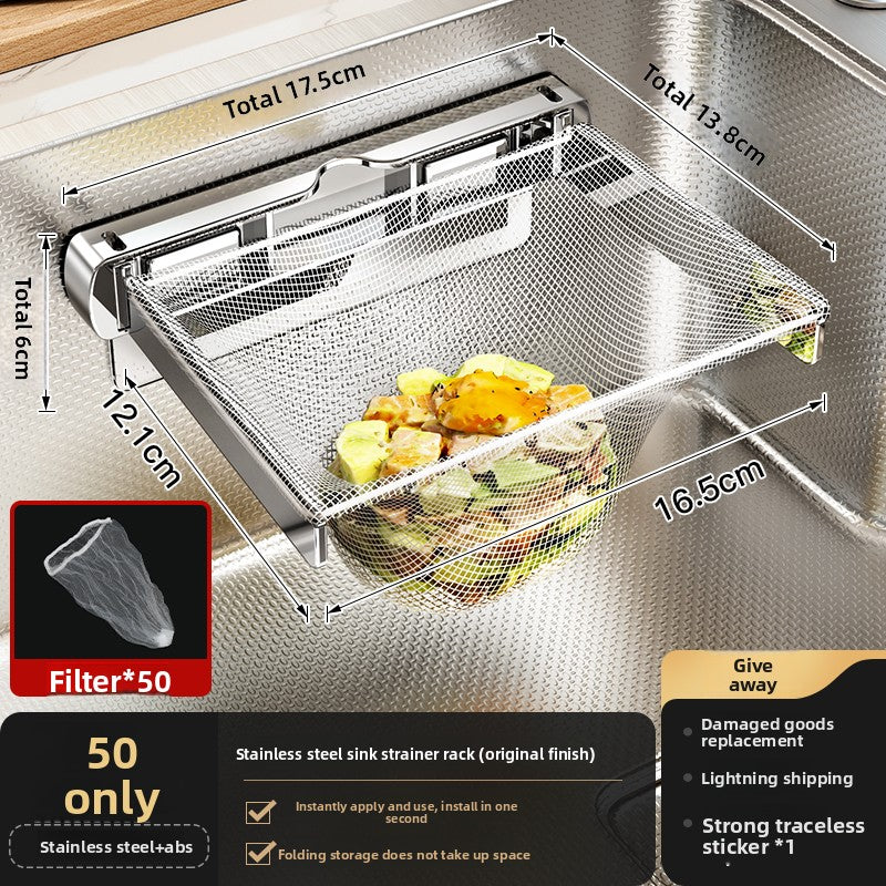 Foldable Kitchen Sink Filter Drain Basket