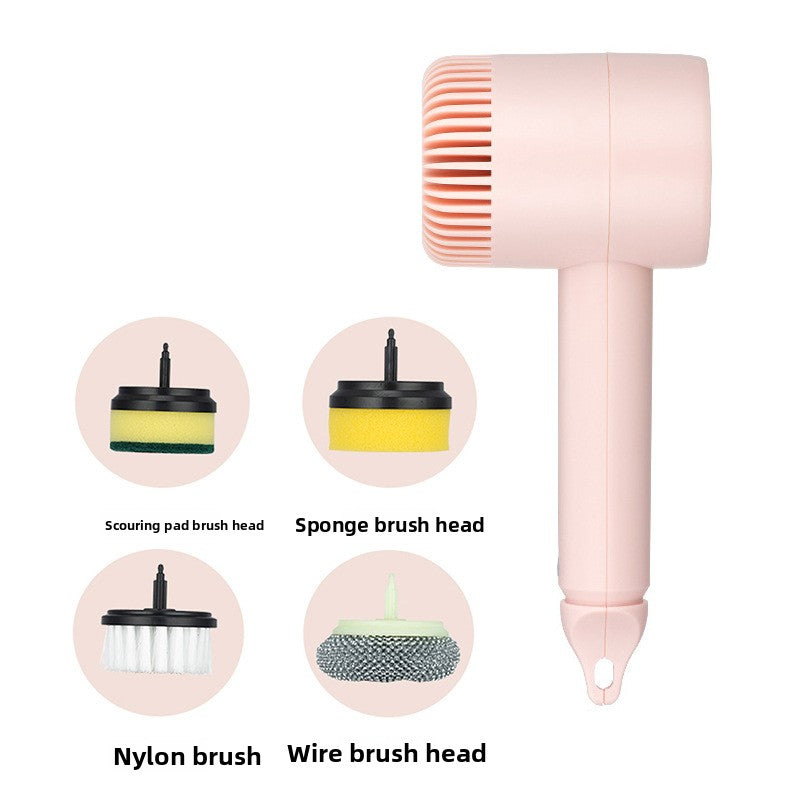 Electric Cleaning Brush with Multiple Heads