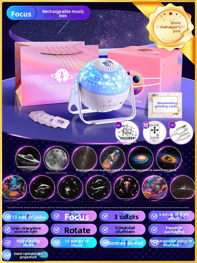 Starry Sky Projector Night Light with Rotation