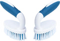 2-Pack Stiff Bristle Scrub Brushes for Household Cleaning - Ideal for Carpets, Showers, Bathtubs, Kitchens, Pool Tiles, and Bathrooms