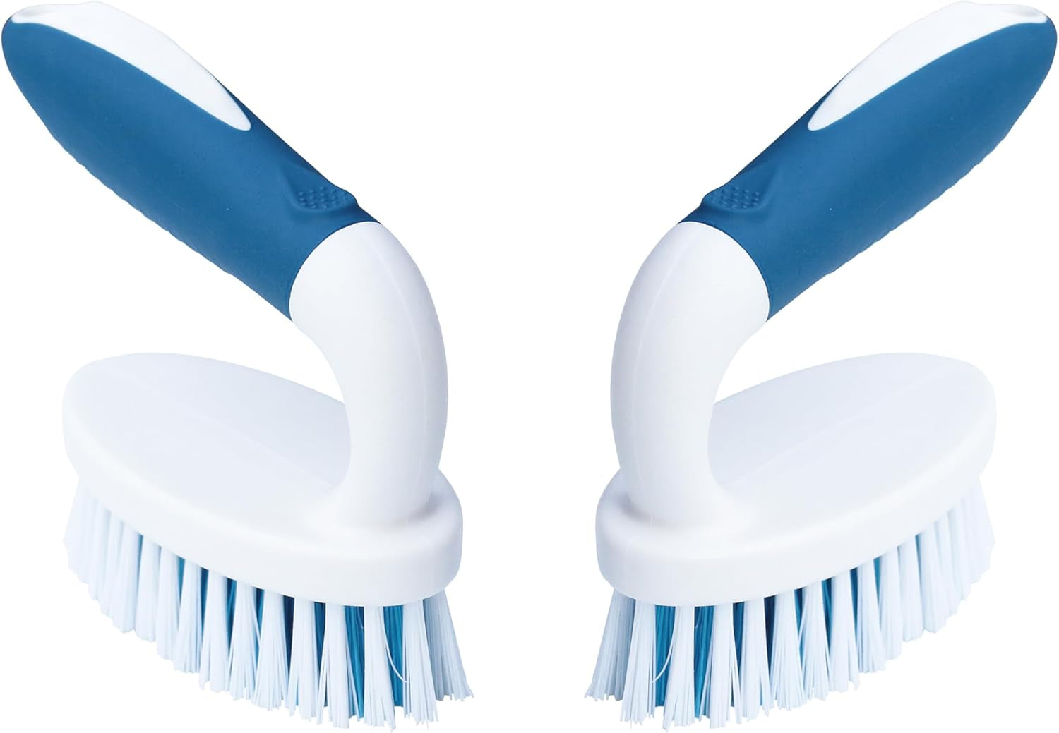 2-Pack Stiff Bristle Scrub Brushes for Household Cleaning - Ideal for Carpets, Showers, Bathtubs, Kitchens, Pool Tiles, and Bathrooms