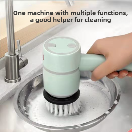 Electric Cleaning Brush with Multiple Heads