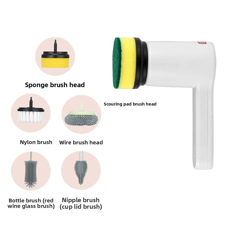 Electric Cleaning Brush with Multiple Heads