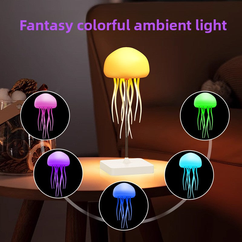 Smart voice-controlled jellyfish night light