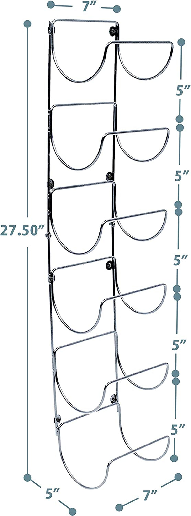 Wall-Mounted Towel Rack with 6 Compartments – Sleek Silver Metal Organizer for Bathroom, Gym, RV, and Kitchen Wine Storage