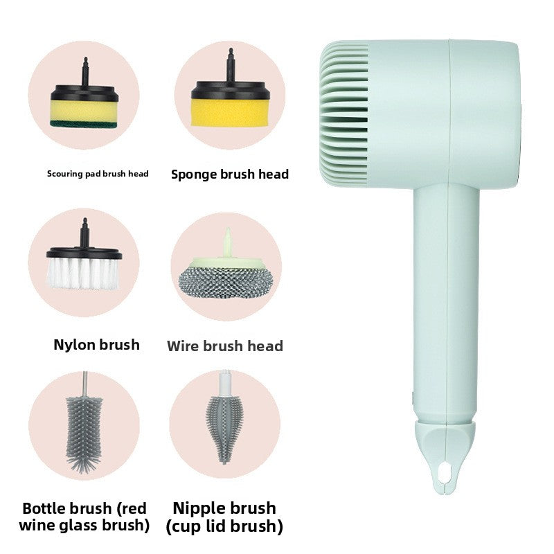 Electric Cleaning Brush with Multiple Heads