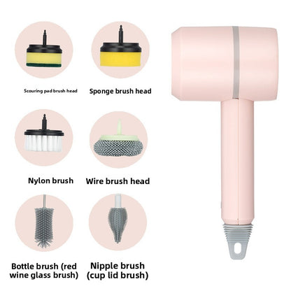 Electric Cleaning Brush with Multiple Heads