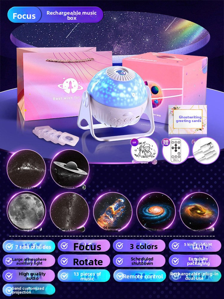 Starry Sky Projector Night Light with Rotation