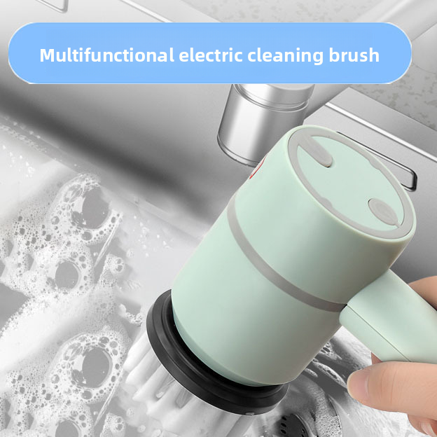 Electric Cleaning Brush with Multiple Heads
