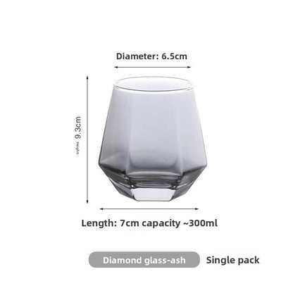 Creative Hexagonal Glass Cup for Home Use