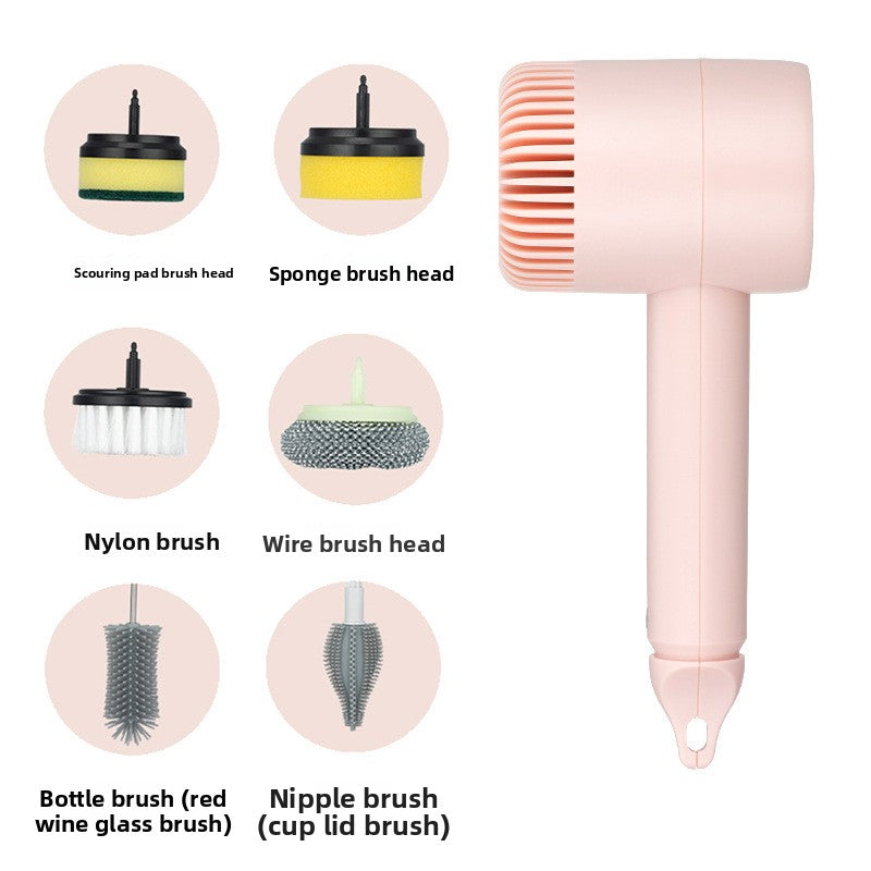 Electric Cleaning Brush with Multiple Heads