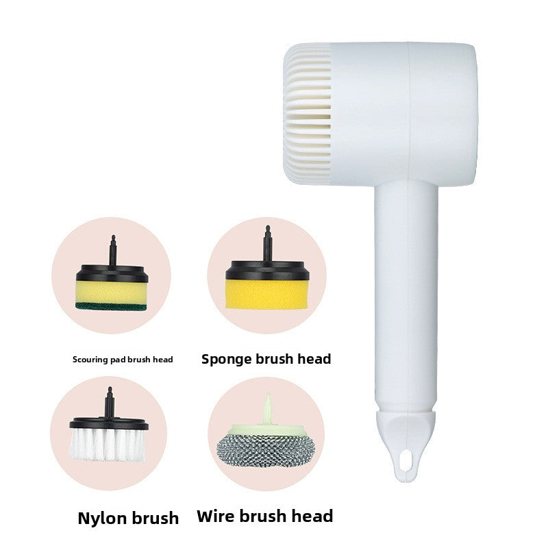 Electric Cleaning Brush with Multiple Heads