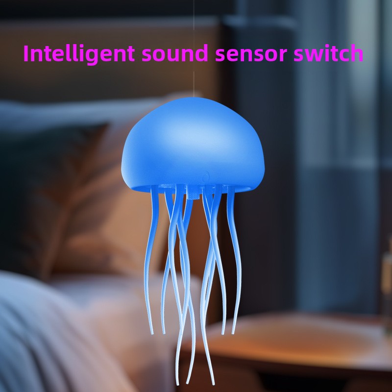 Smart voice-controlled jellyfish night light