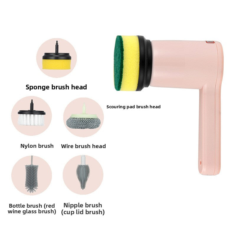 Electric Cleaning Brush with Multiple Heads