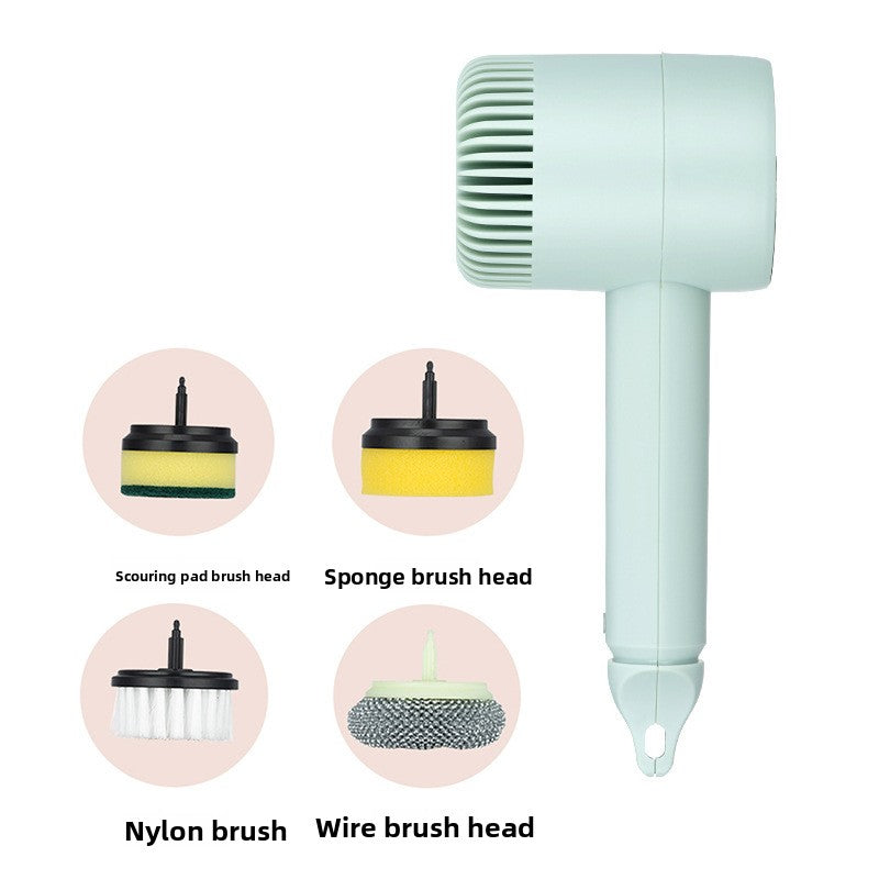 Electric Cleaning Brush with Multiple Heads