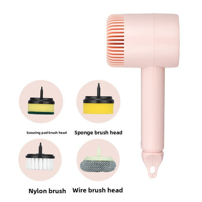 Electric Cleaning Brush with Multiple Heads