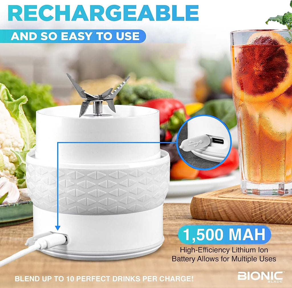 Bionic Blade Portable Rechargeable Blender for Smoothies, Juices, Protein Shakes, and Baby Food