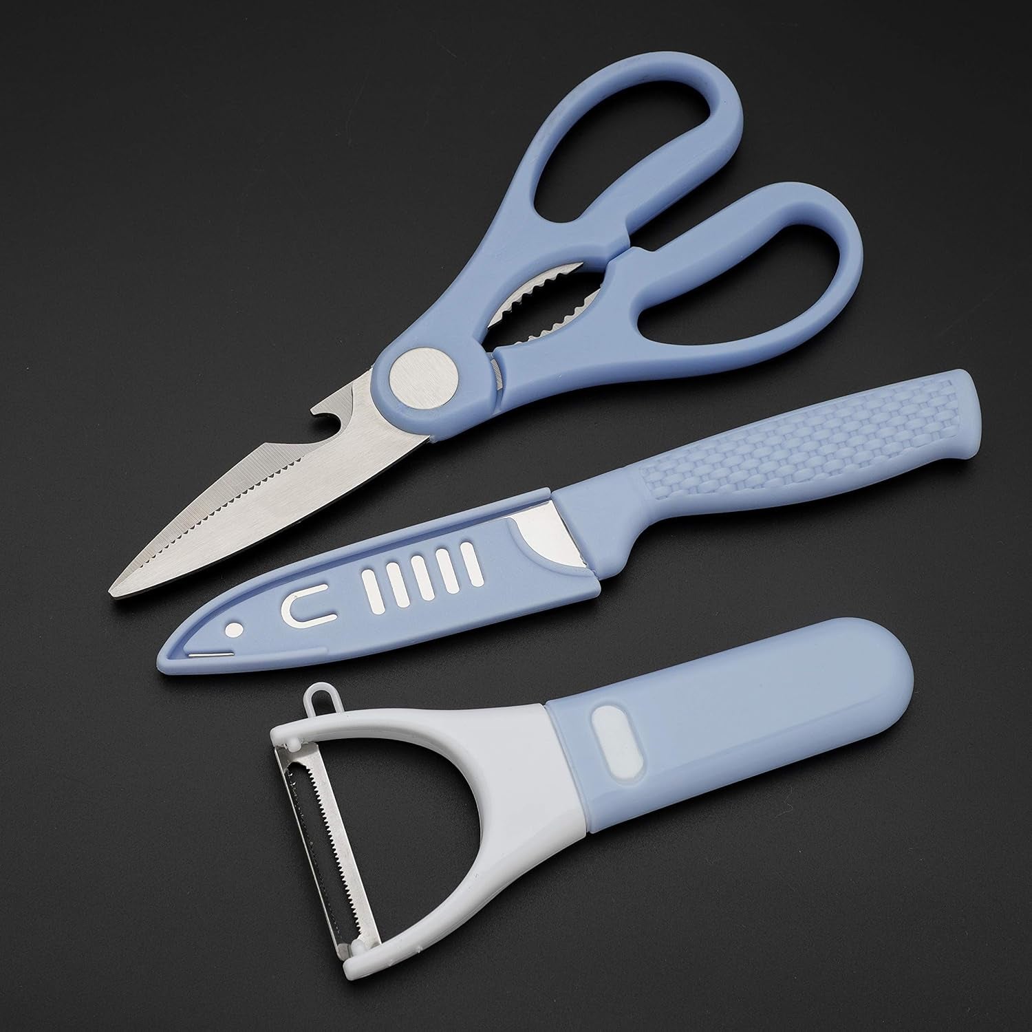 Professional Heavy-Duty Kitchen Shears - Versatile Sharp Utility Scissors for Left-Handed Adults, Black