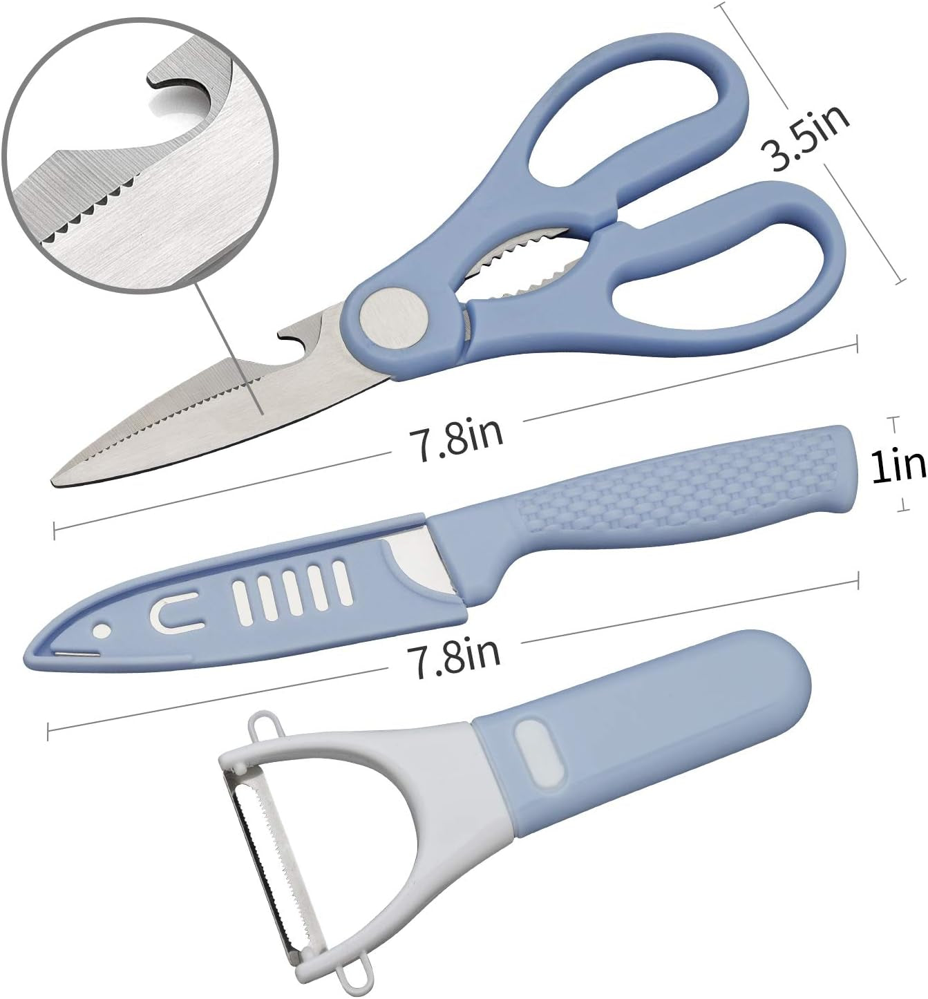 Professional Heavy-Duty Kitchen Shears - Versatile Sharp Utility Scissors for Left-Handed Adults, Black