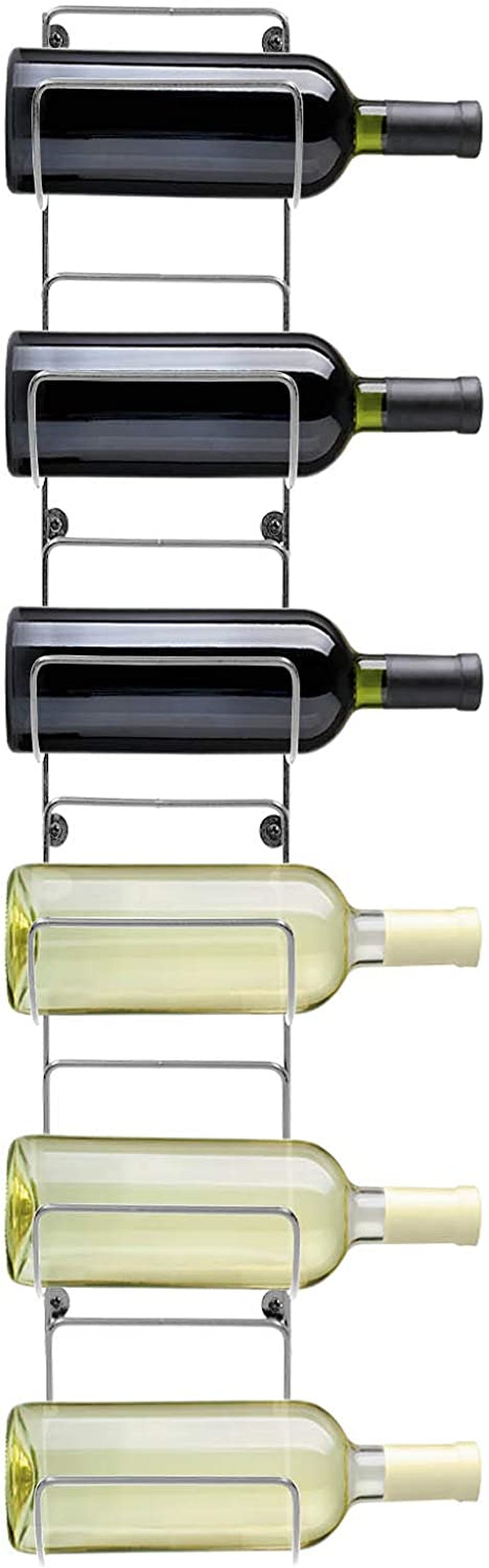 Wall-Mounted Towel Rack with 6 Compartments – Sleek Silver Metal Organizer for Bathroom, Gym, RV, and Kitchen Wine Storage